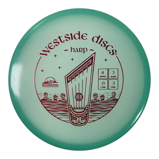 Westside Discs Harp | VIP Moonshine | Teal Glow/Red 174 - 176g Disc Golf