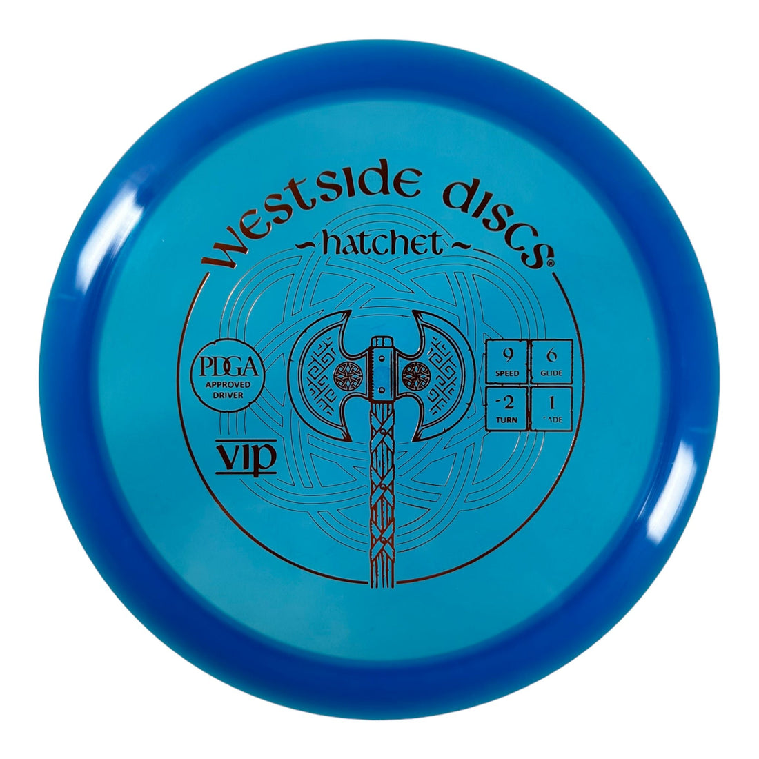 Westside Discs Hatchet | VIP | Blue/Bronze 174g Disc Golf