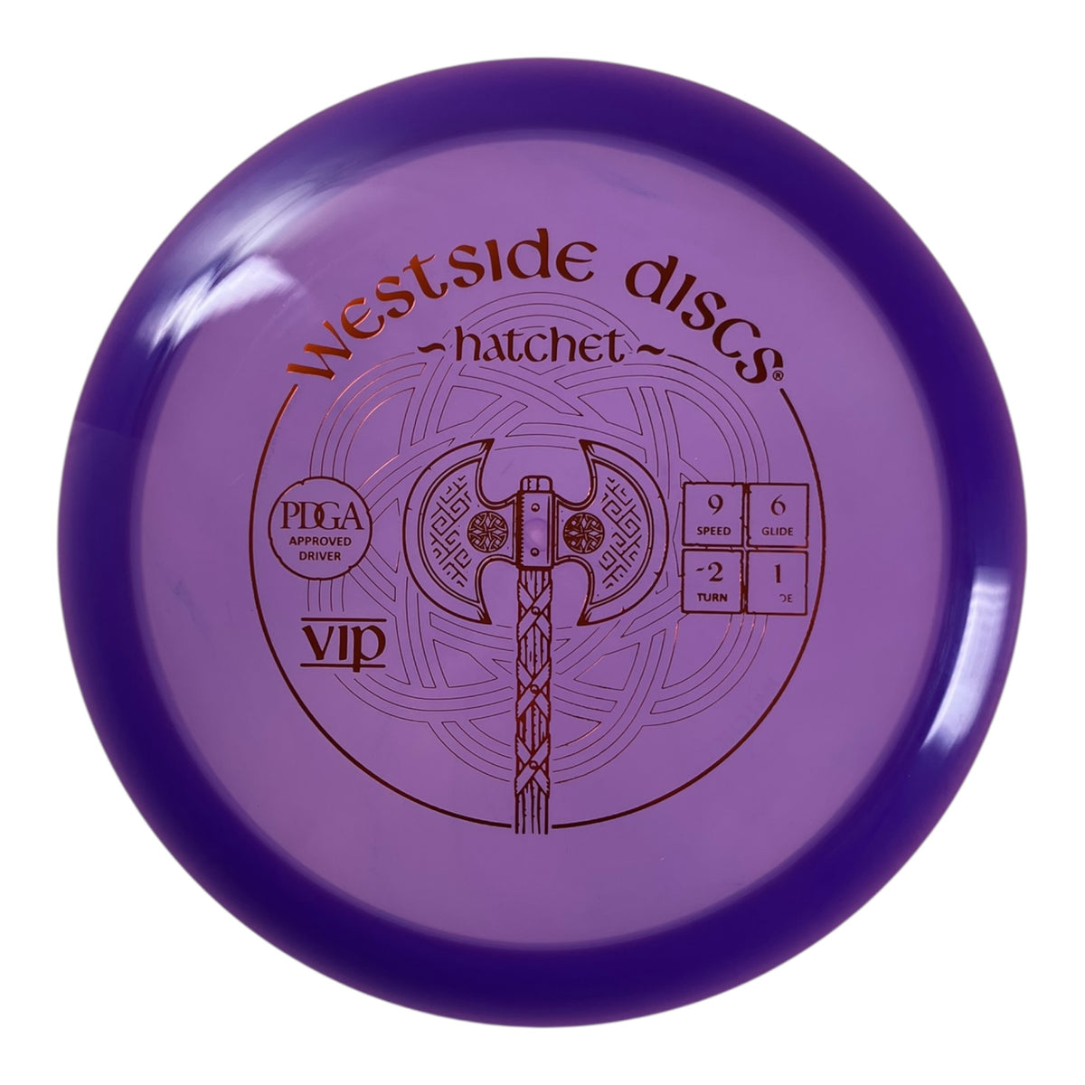 Westside Discs Hatchet | VIP | Purple/Bronze 173g Disc Golf