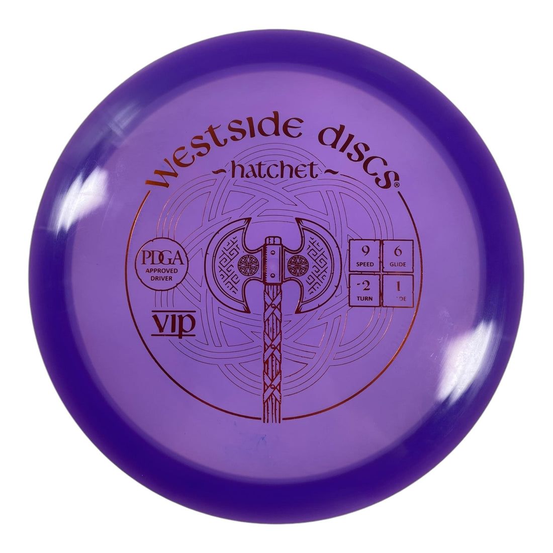 Westside Discs Hatchet | VIP | Purple/Orange 173g Disc Golf