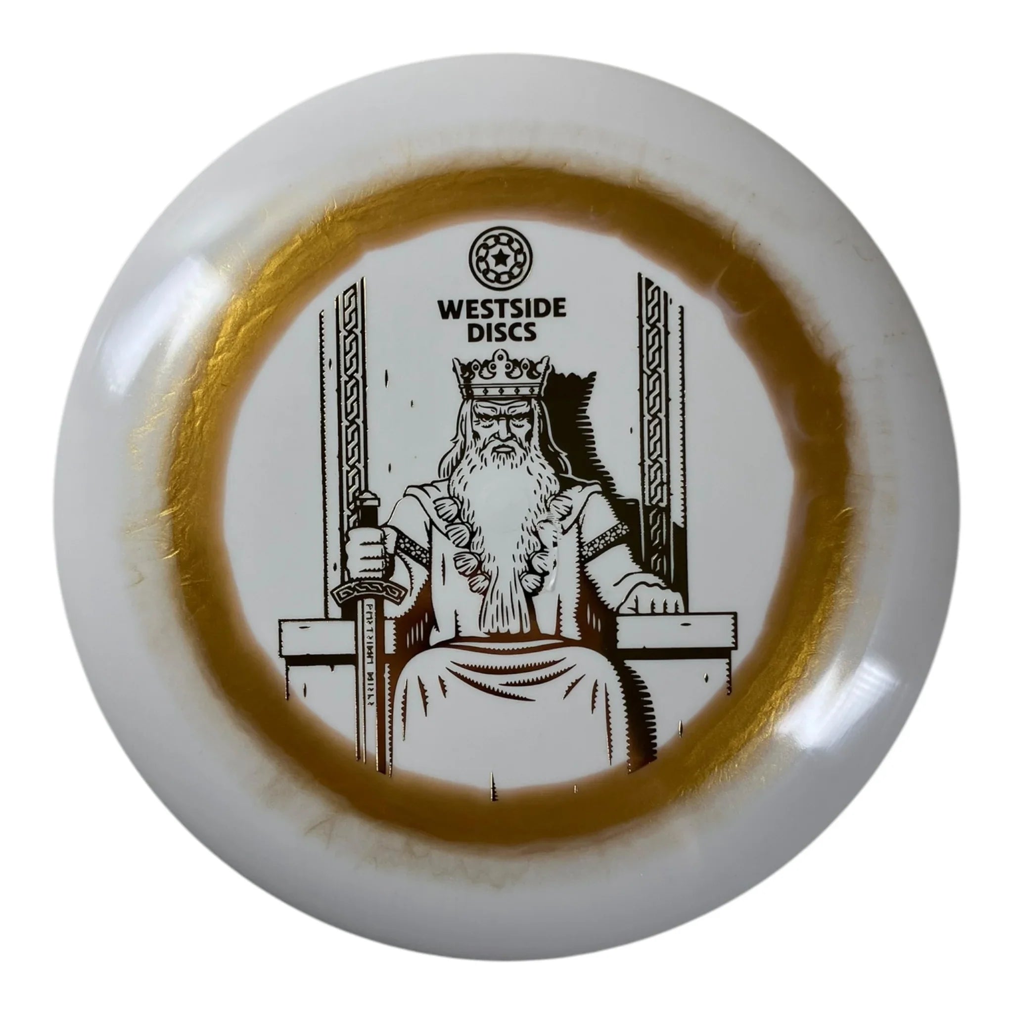 Westside Discs King | Tournament Ring | White/Gold 175g Disc Golf