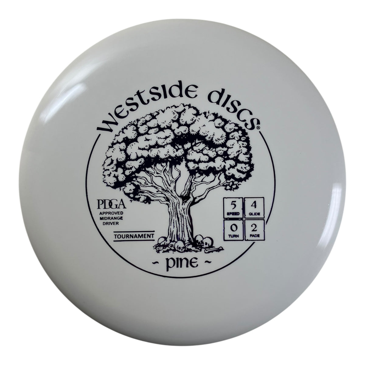 Westside Discs Pine | Tournament | White/Purple 176g Disc Golf