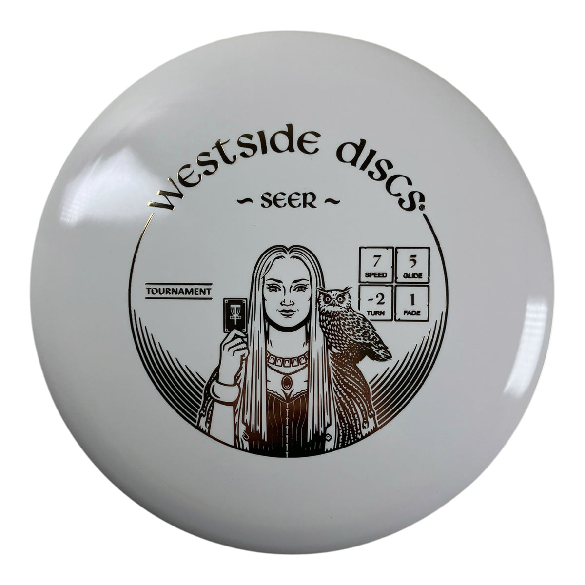 Westside Discs Seer | Tournament | White/Gold 176g Disc Golf
