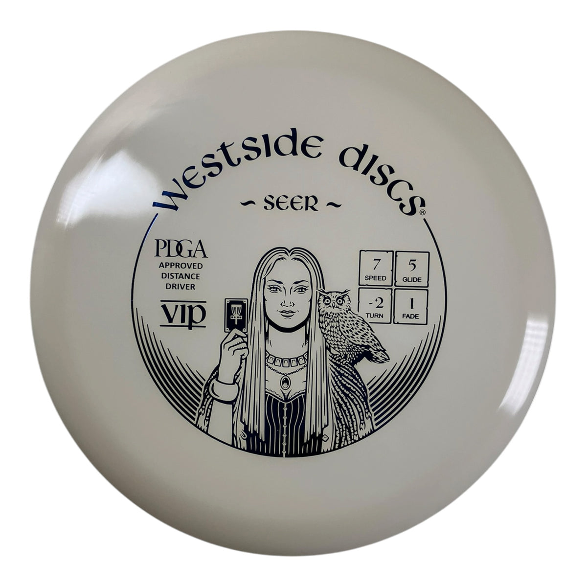 Westside Discs Seer | VIP | White/Blue 176g Disc Golf