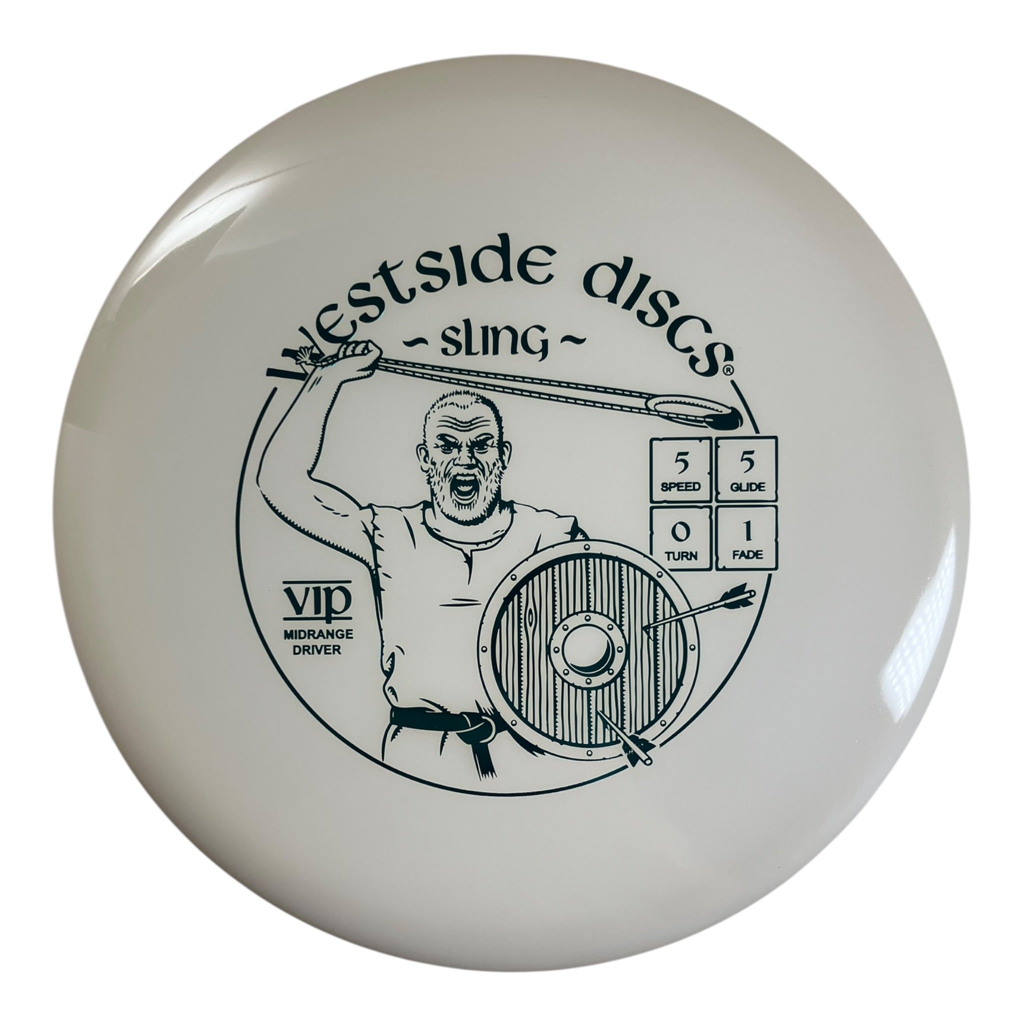 Westside Discs Sling | VIP | White/Teal 173g Disc Golf