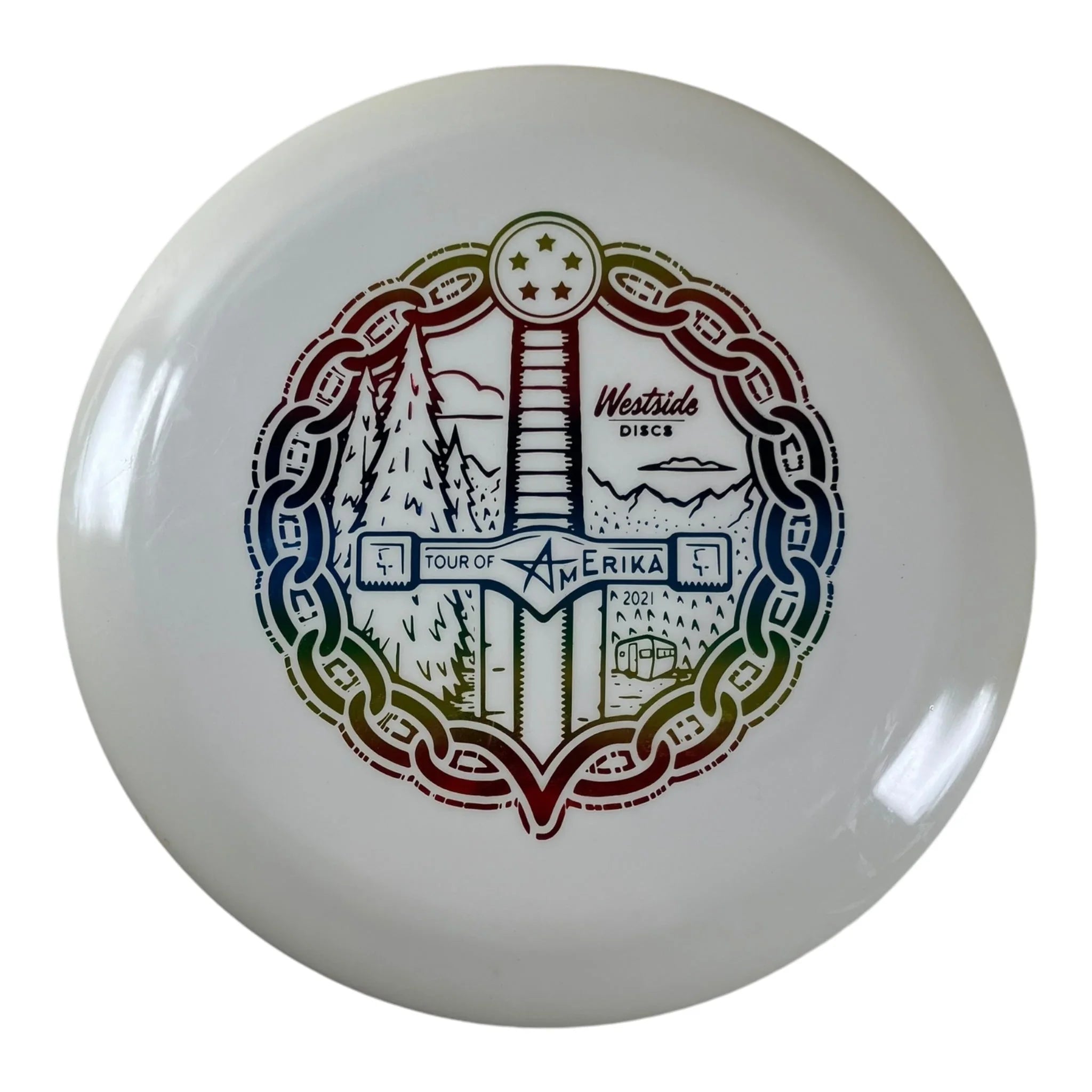 Westside Discs Sword - Used Excellent | VIP | White/Rainbow 175g (Erika Stinchbomb) Disc Golf