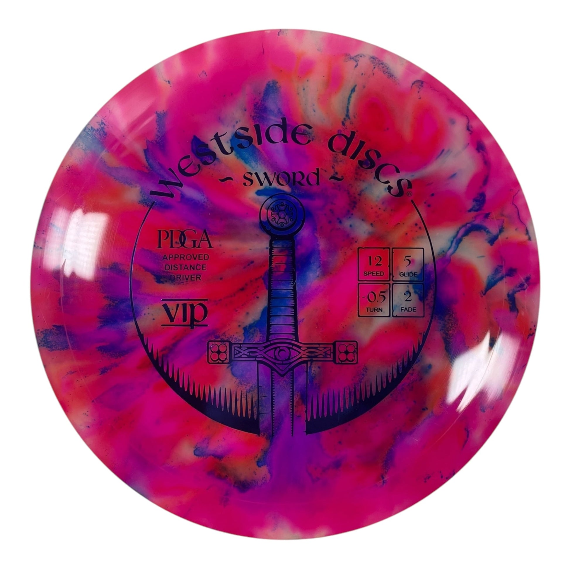 Westside Discs Sword | VIP | Pink/Blue 176g (Brainwave Dye) Disc Golf