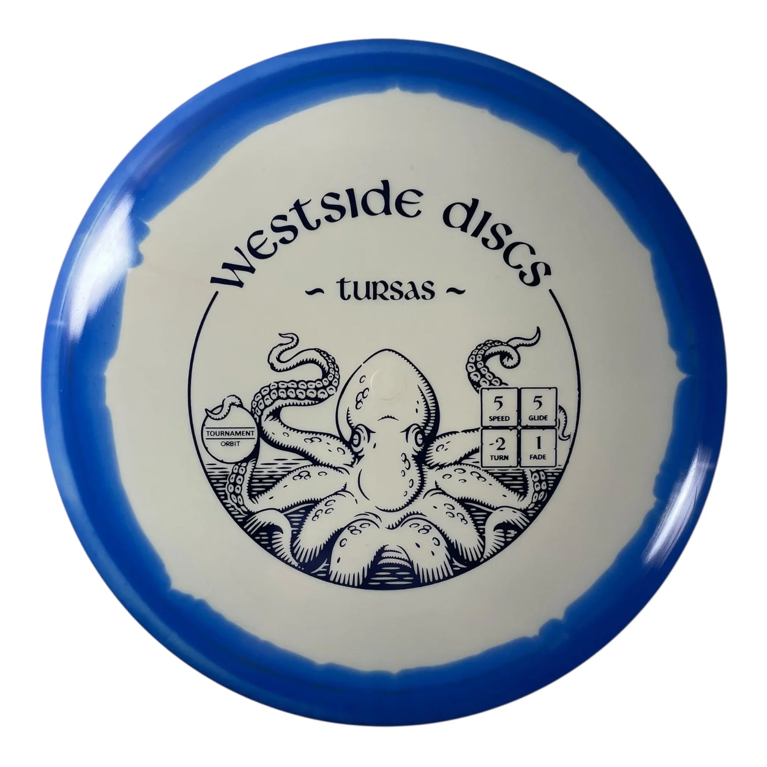 Westside Discs Tursas | Tournament Orbit | White/Blue 172g Disc Golf