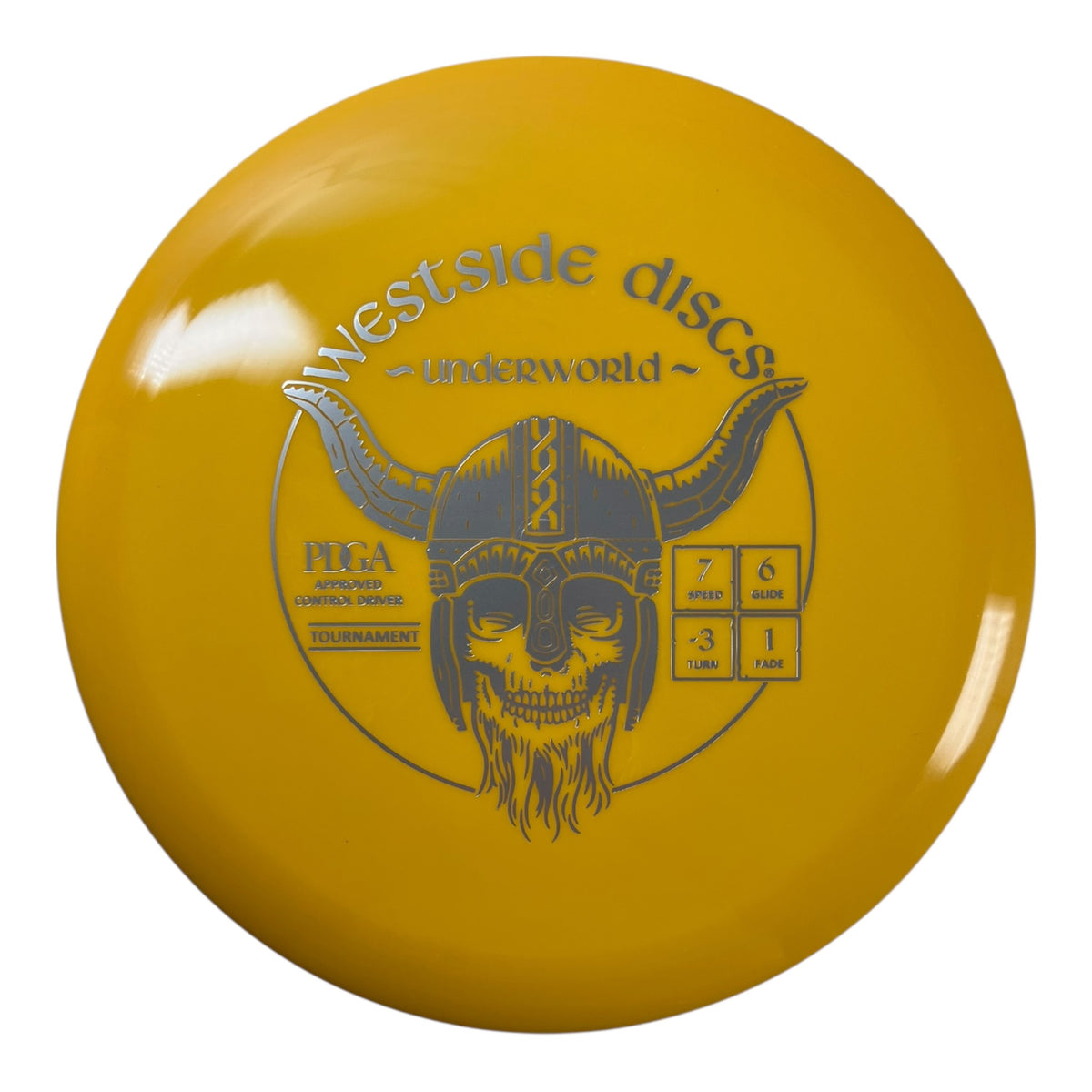 Westside Discs Underworld | Tournament | Yellow/SIlver 171g Disc Golf
