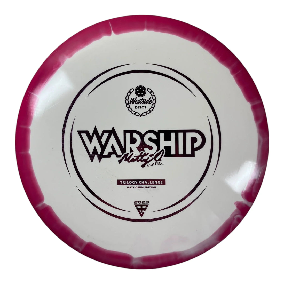 Westside Discs Warship | Tournament Orbit | Pink/White 177g (Matt Orum) Disc Golf