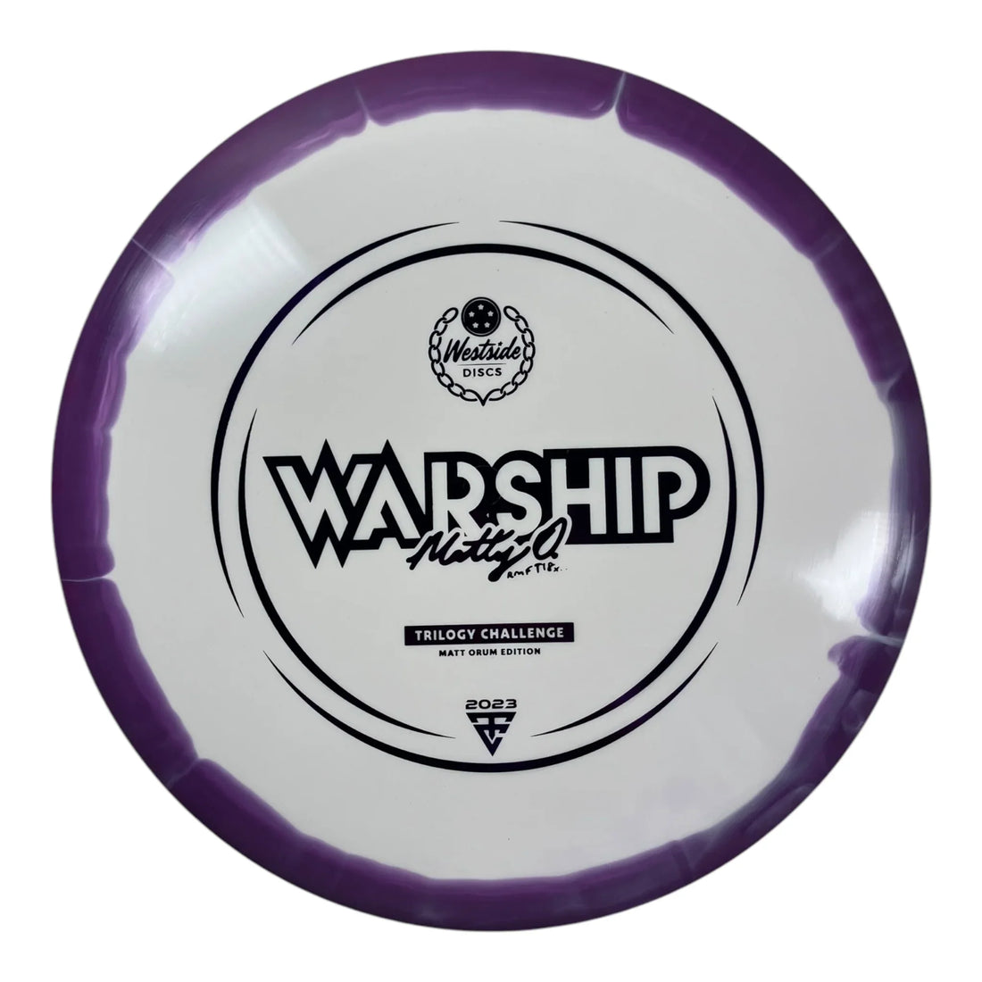 Westside Discs Warship | Tournament Orbit | Purple/White 178g (Matt Orum) Disc Golf