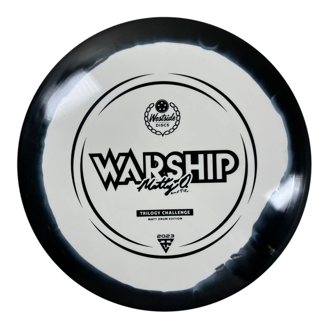 Westside Discs Warship | Tournament Orbit | White/Black 166-167g (Matt Orum) Disc Golf