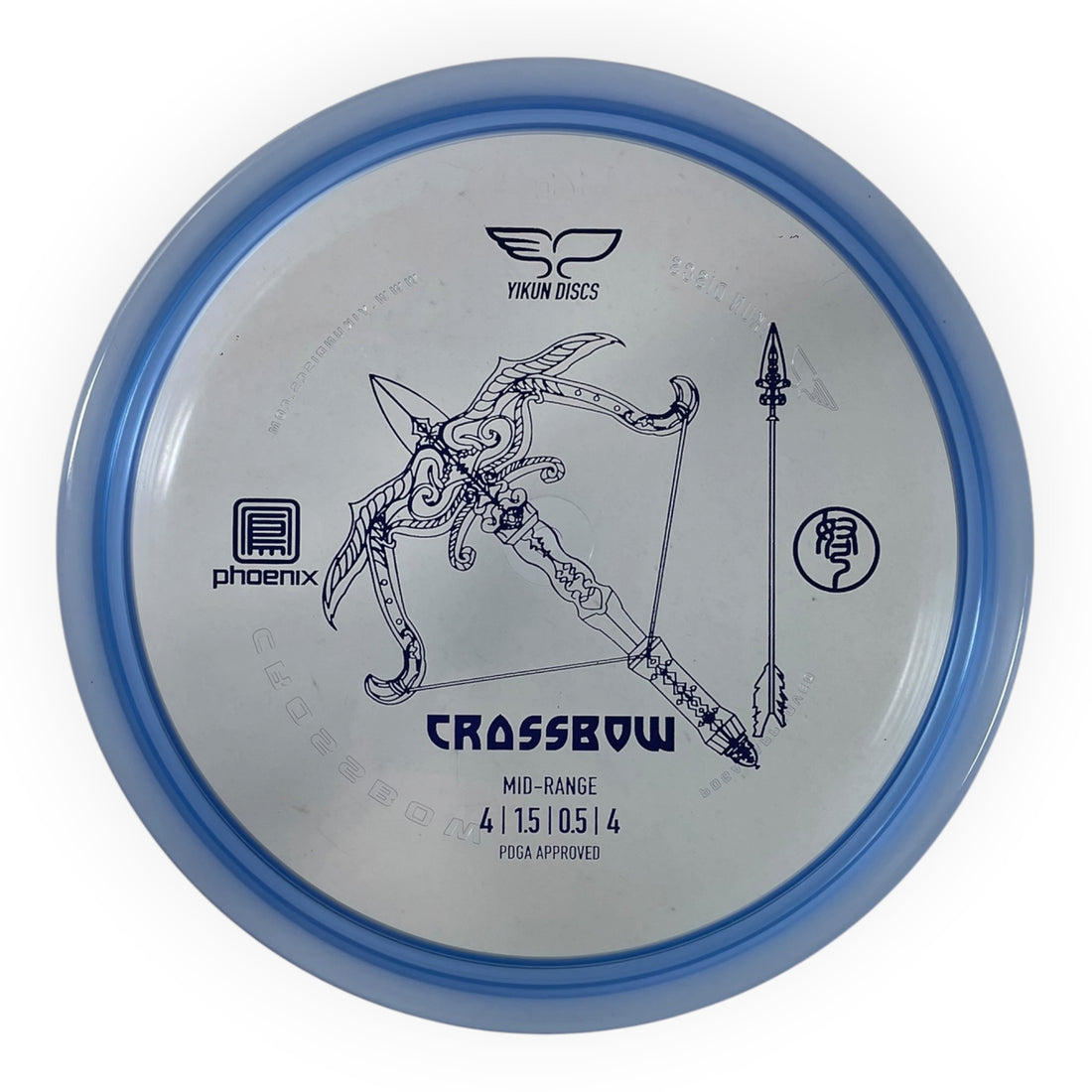 Yikun Discs Crossbow | Phoenix | Blue/Purple 171g Disc Golf