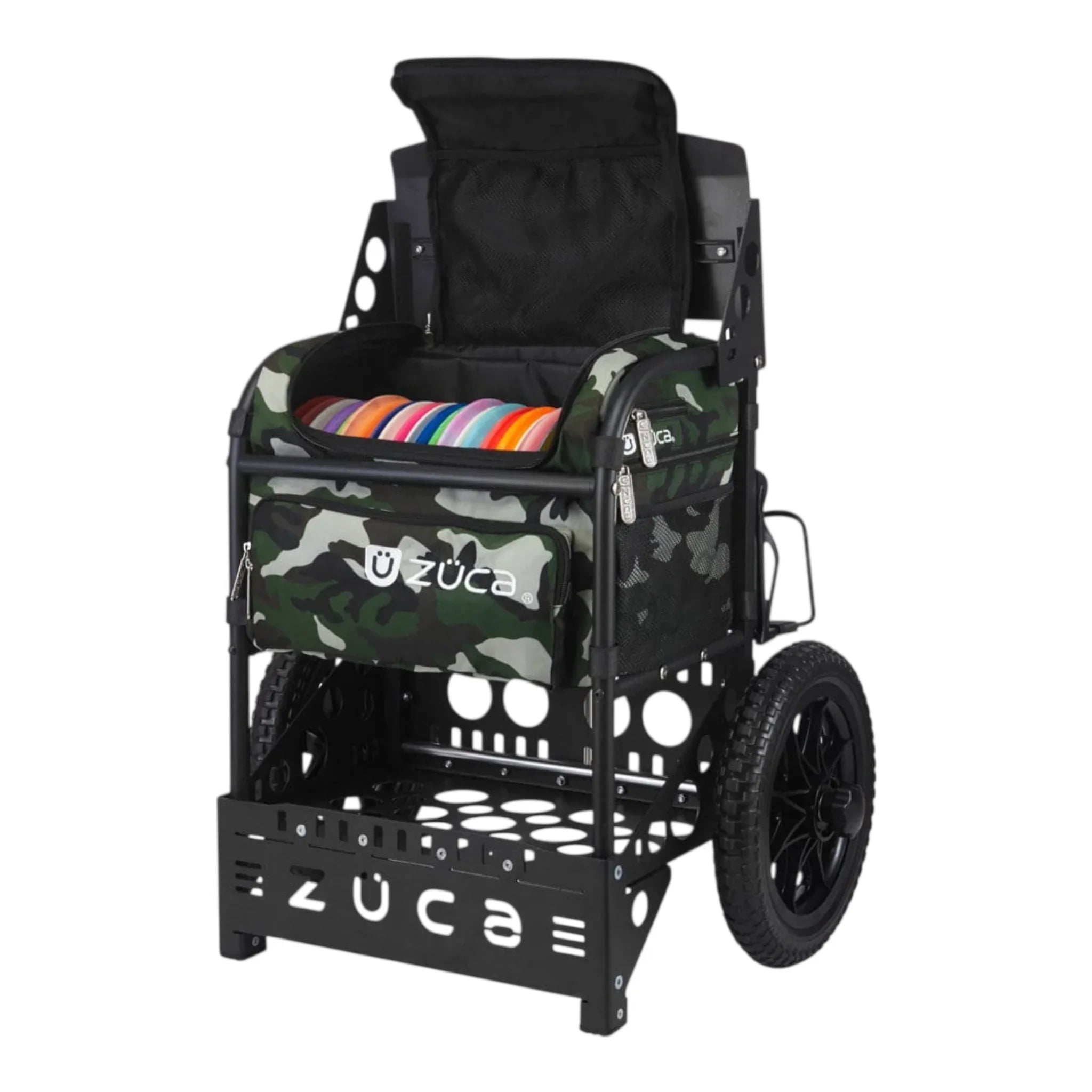Zuca Transit Disc Golf Cart with Camo Bag Disc Golf