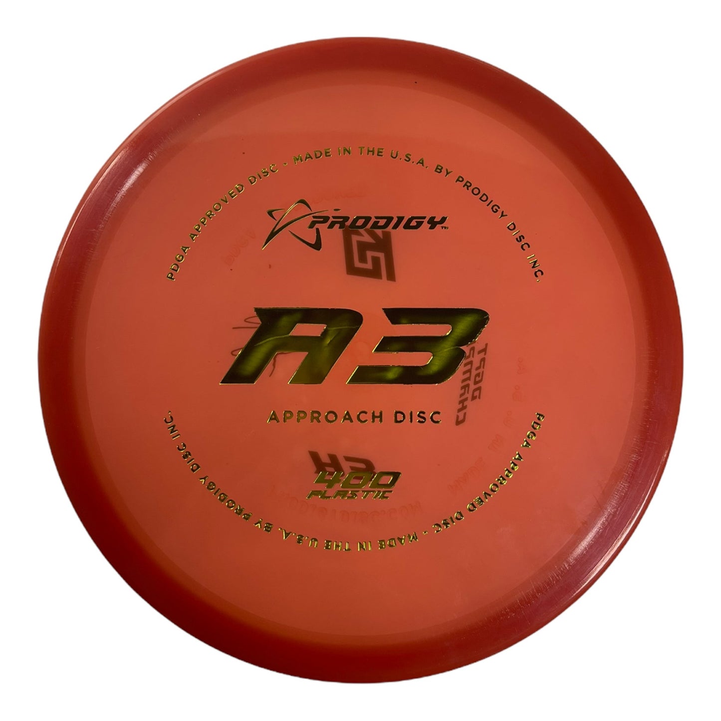 Prodigy Disc A3 | 400G | Red/Gold 170-173g Disc Golf