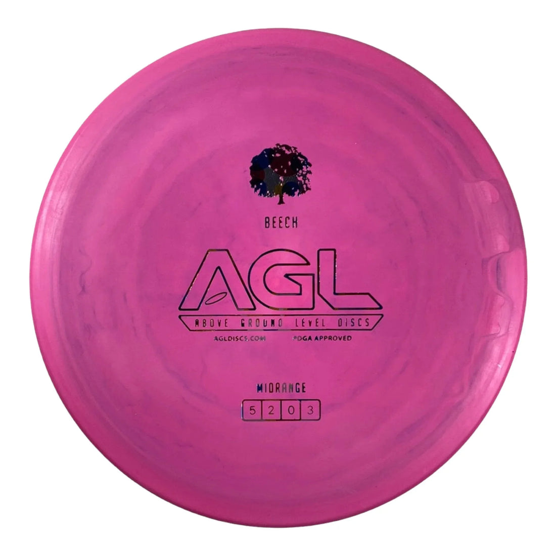 Above Ground Level Beech | Woodland | Pink/Dots 163g Disc Golf