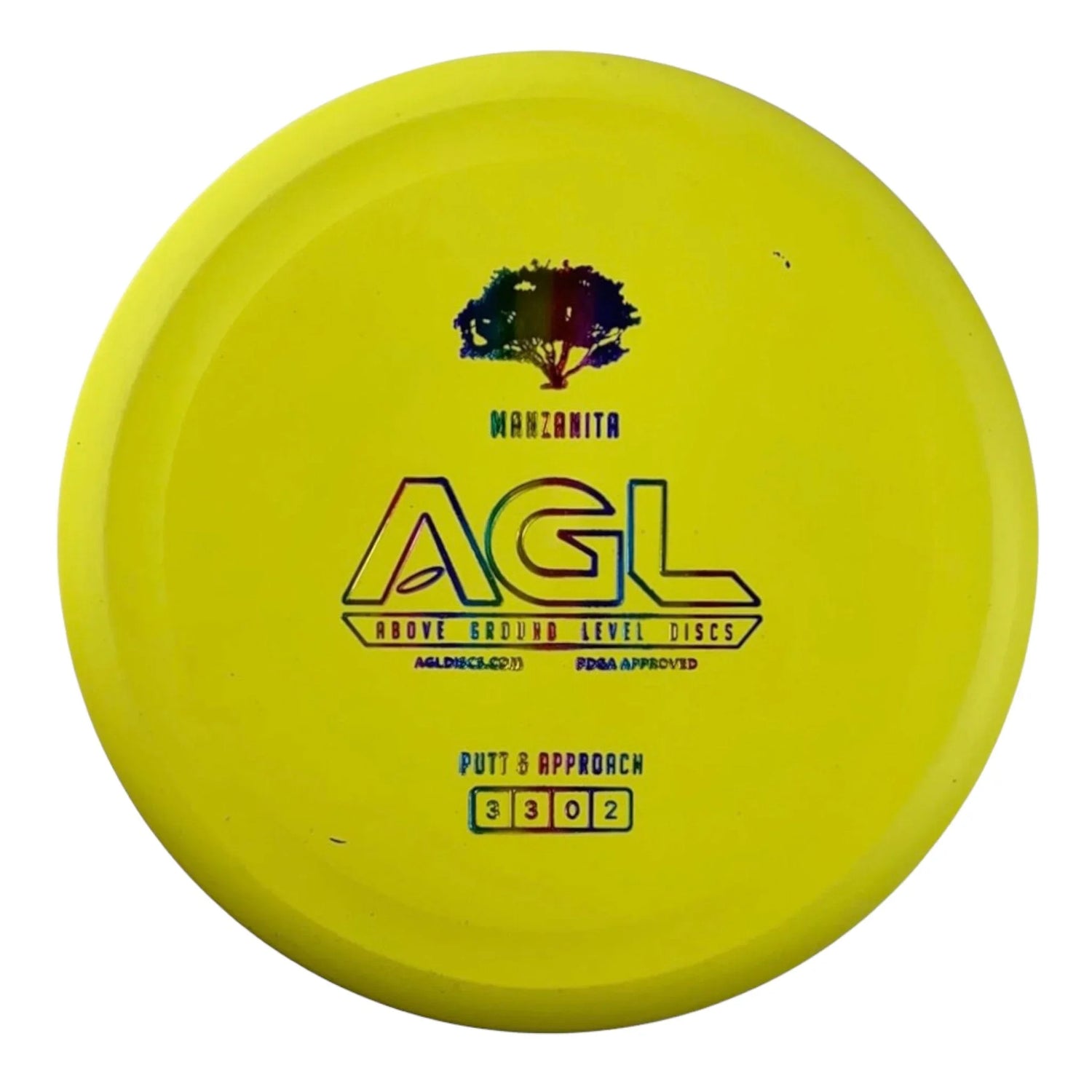 Above Ground Level Manzanita | Woodland | Yellow/Rainbow 173g Disc Golf