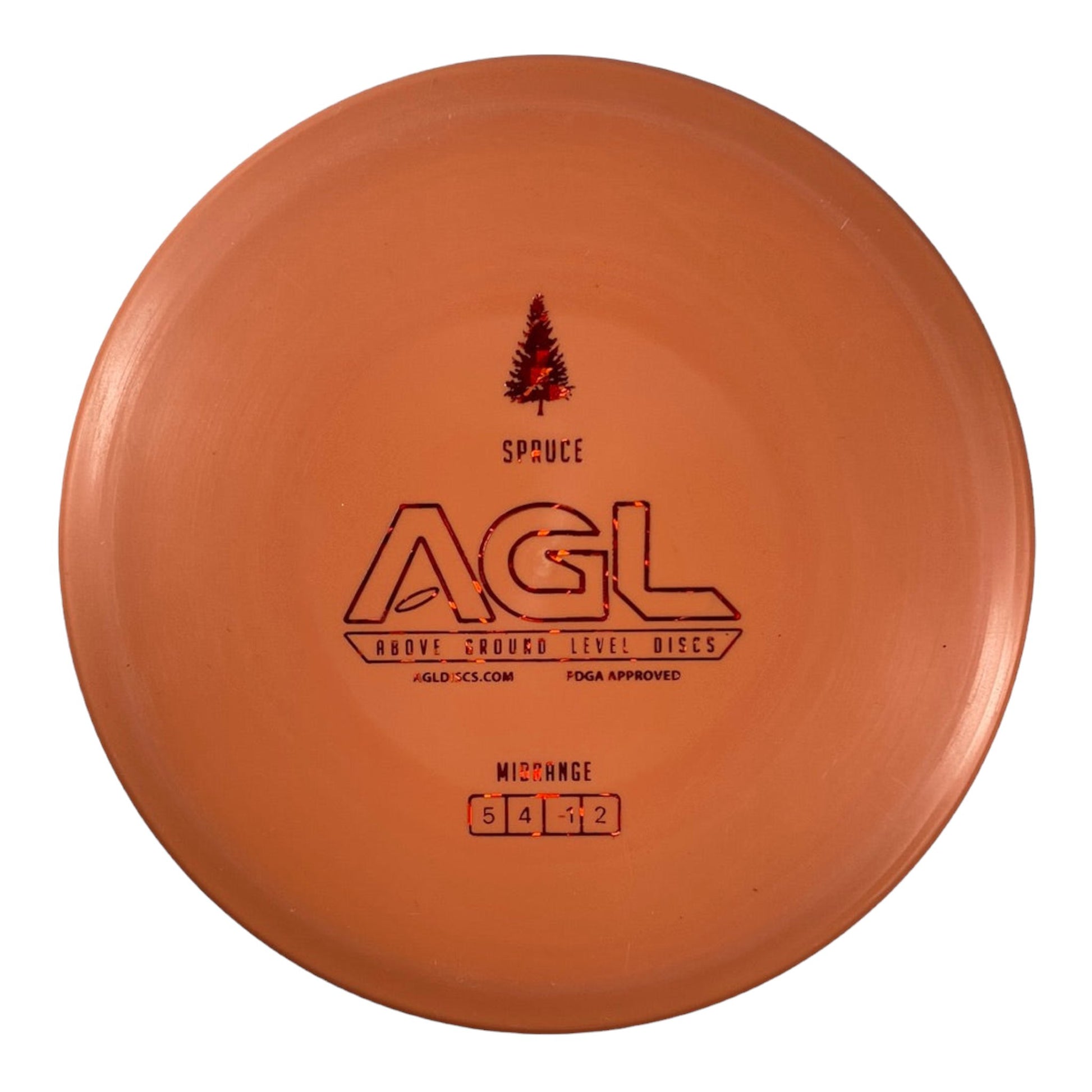 Above Ground Level Spruce | Woodland | Orange/Red 178g Disc Golf