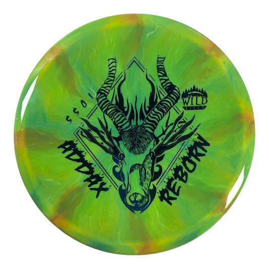 Wild Discs Addax Reborn | Lava Flare | Green/Blue 177g Disc Golf
