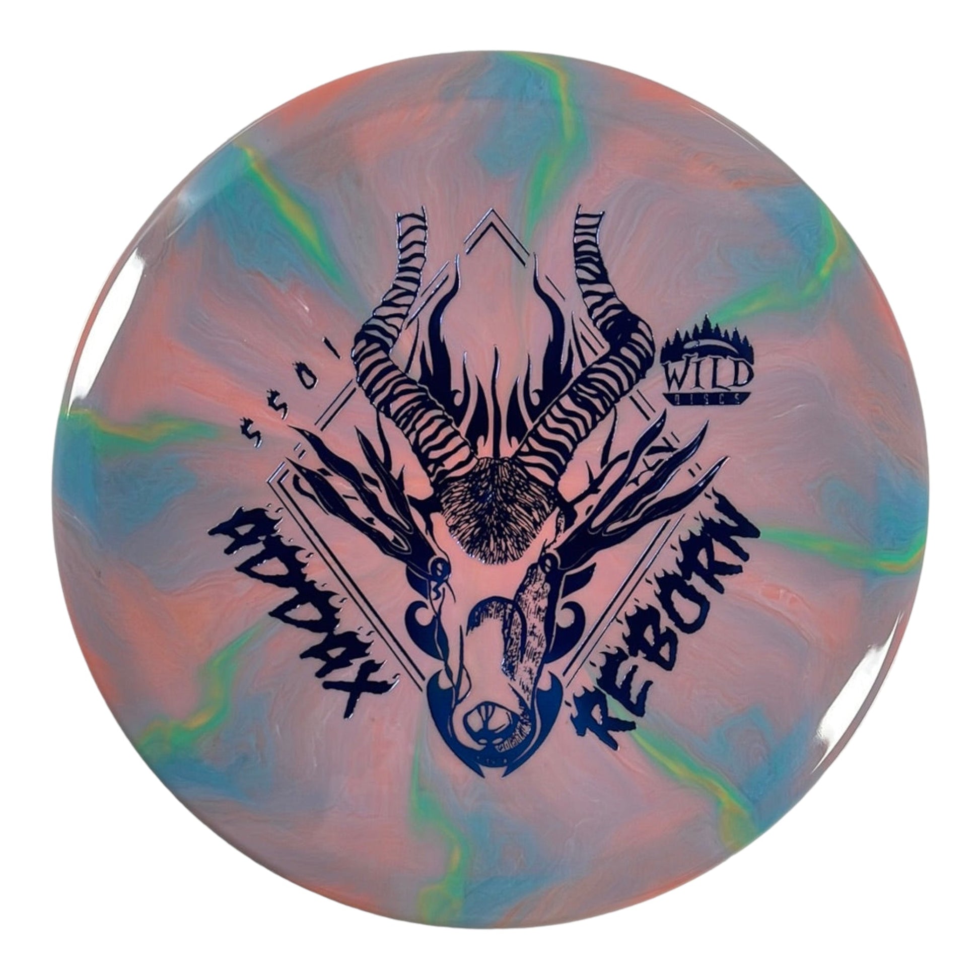Wild Discs Addax Reborn | Lava Flare | Purple/Blue 170g Disc Golf