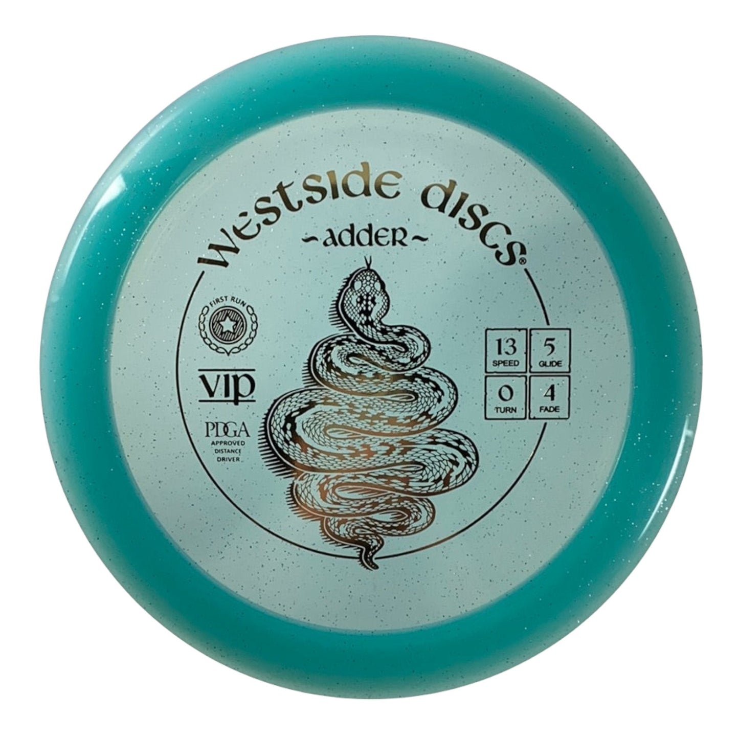 Westside Discs Adder | VIP | Blue/Gold 173-175g Disc Golf