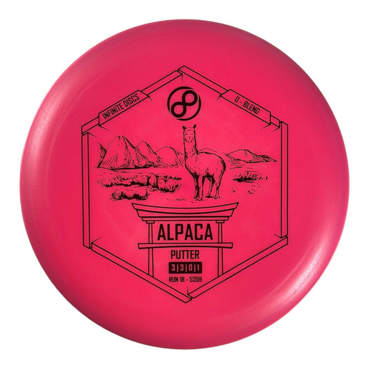 Infinite Discs Alpaca | D-Blend | Pink/Black 175g Disc Golf