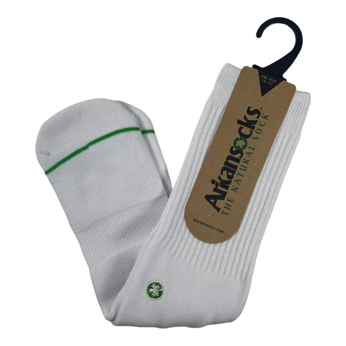Arkansocks Arkansocks Plain Jane Sock (White/White) Disc Golf