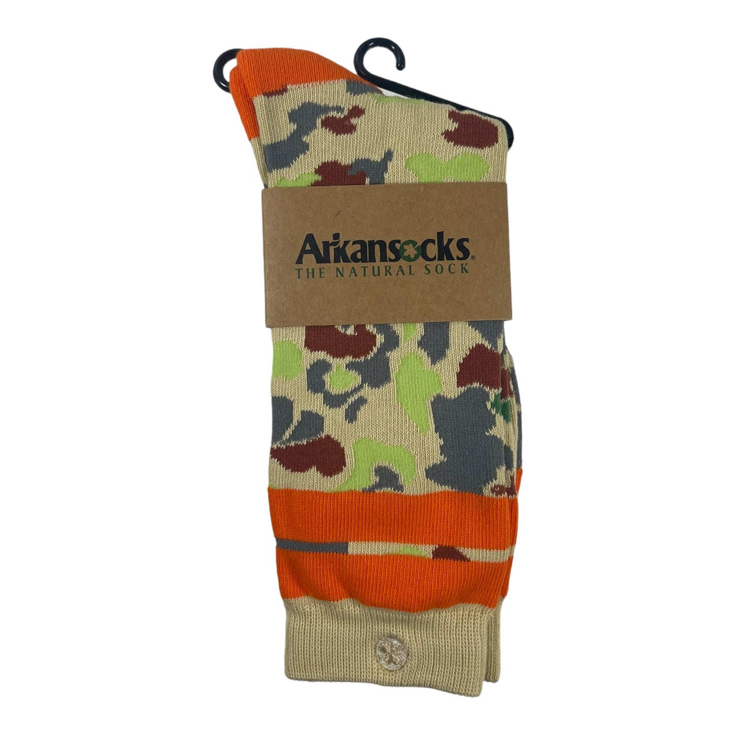 Arkansocks Duck Camp Sock | Tan/Orange Disc Golf