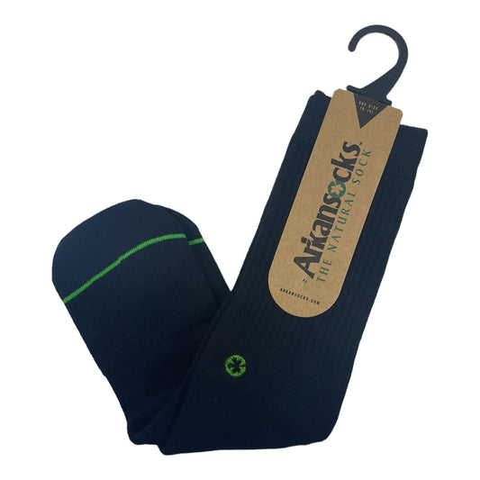 Arkansocks Plain Jane Sock | Black/Black Disc Golf