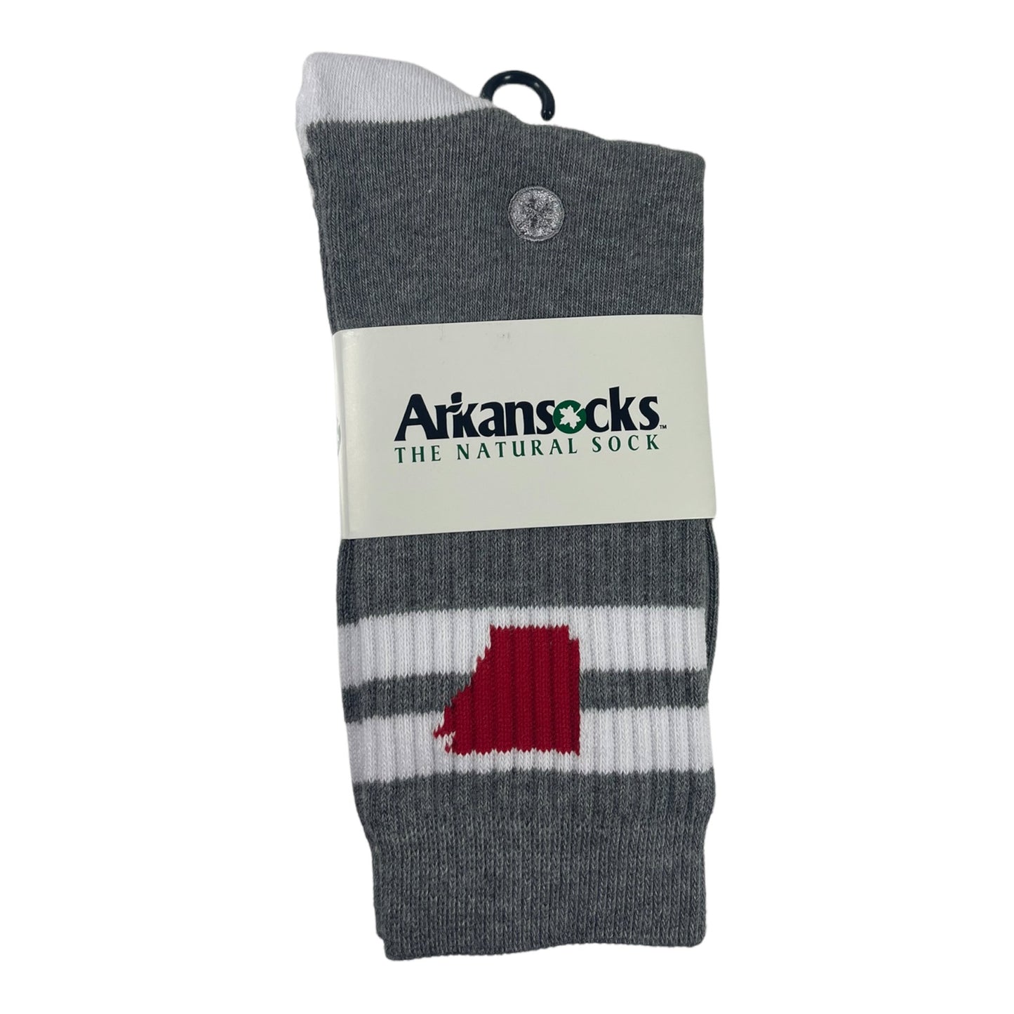 Arkansocks Tailgater Sock | Charcoal Heather/Red Disc Golf