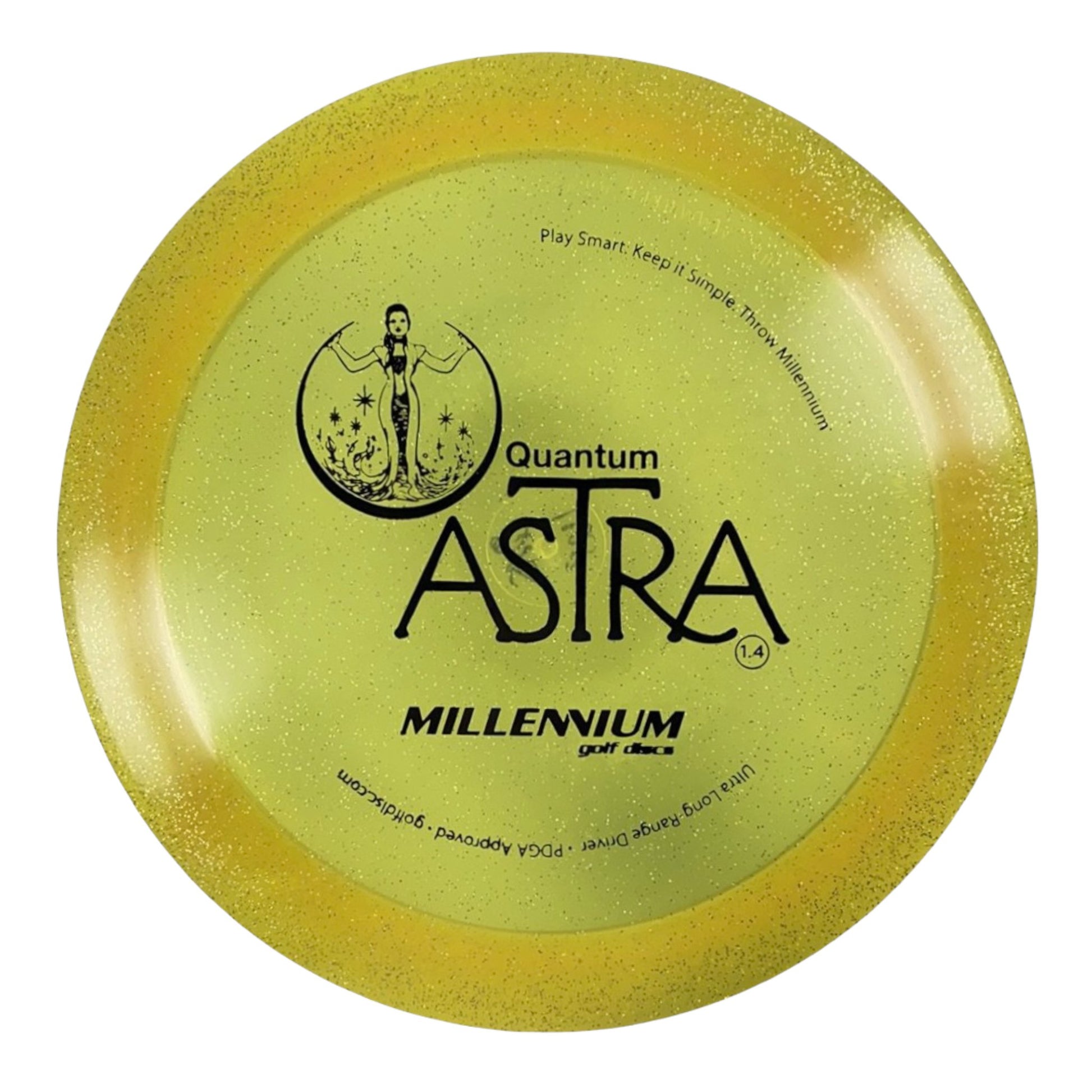 Millennium Golf Discs Astra | Quantum Stardust | Yellow/Black 168g Disc Golf