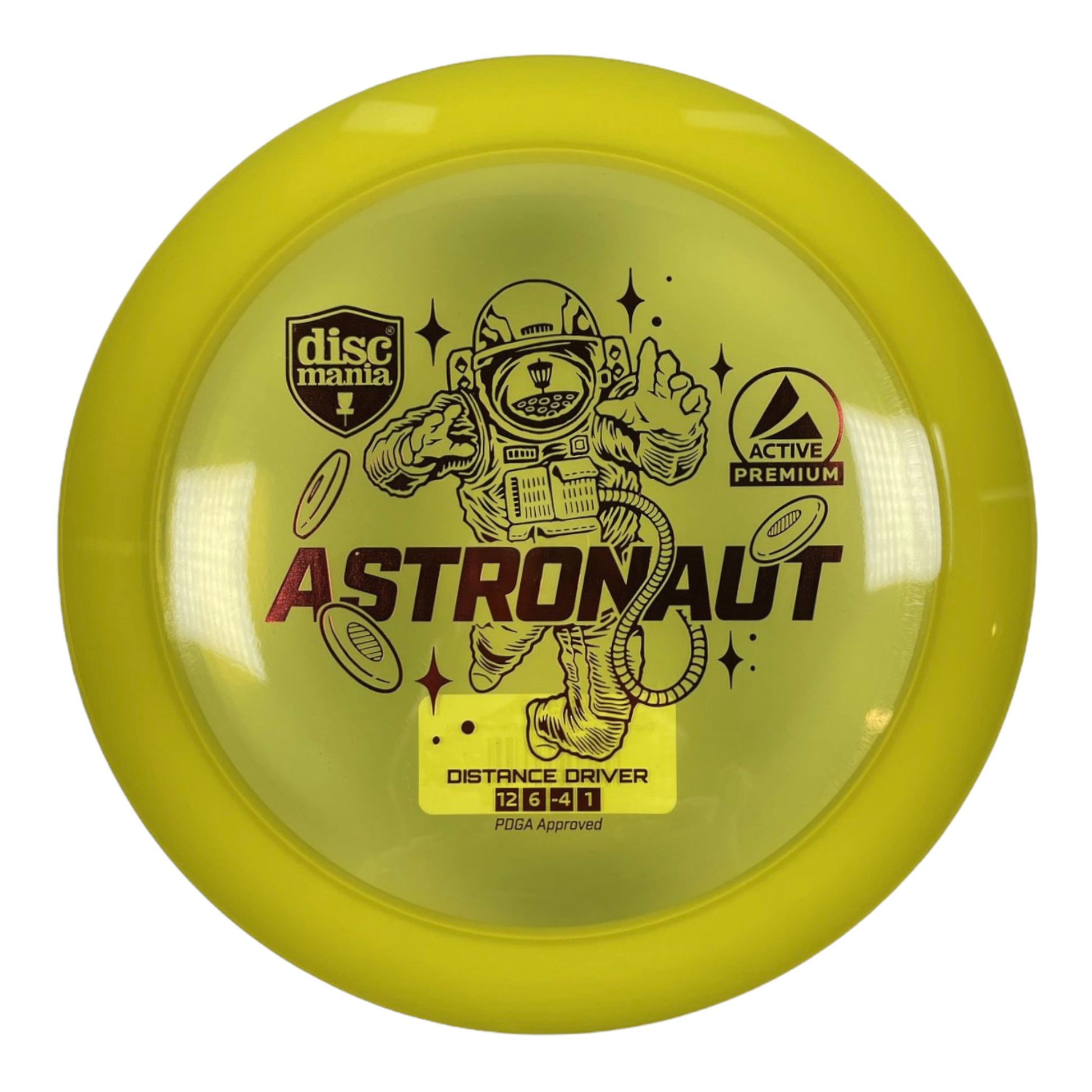 Discmania Astronaut | Active Premium | Yellow/Red 172-173g Disc Golf