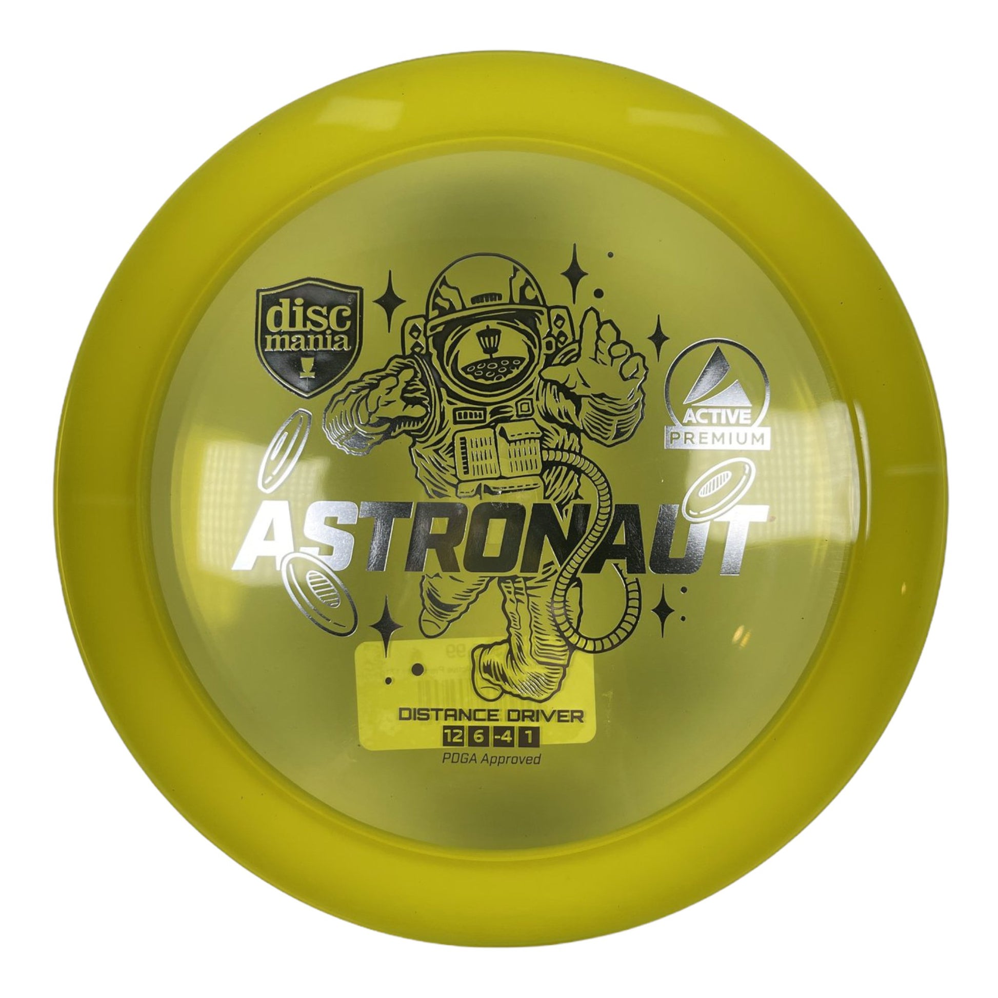Discmania Astronaut | Active Premium | Yellow/Silver 171-173g Disc Golf