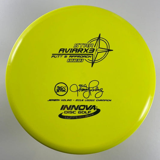 Innova Champion Discs Aviarx3 | Star | Yellow/Purple 175g (Jeremy Koling) Disc Golf