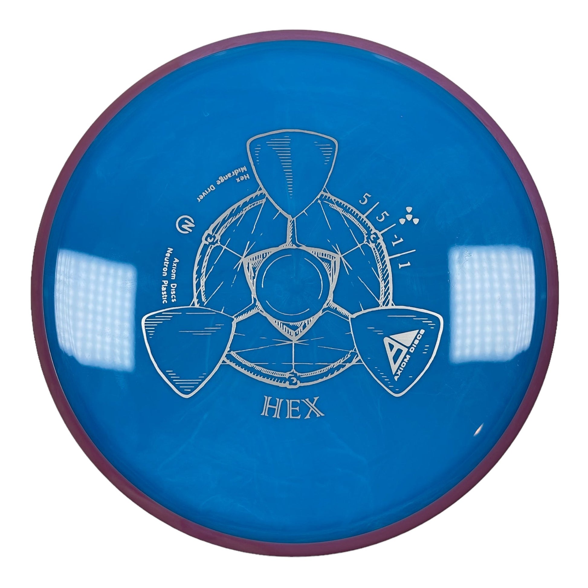 Axiom Discs Hex | Neutron | Blue/Purple 171g Disc Golf