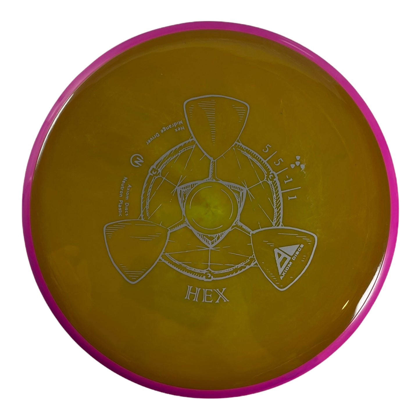 Axiom Discs Hex | Neutron | Green/Pink 167g Disc Golf