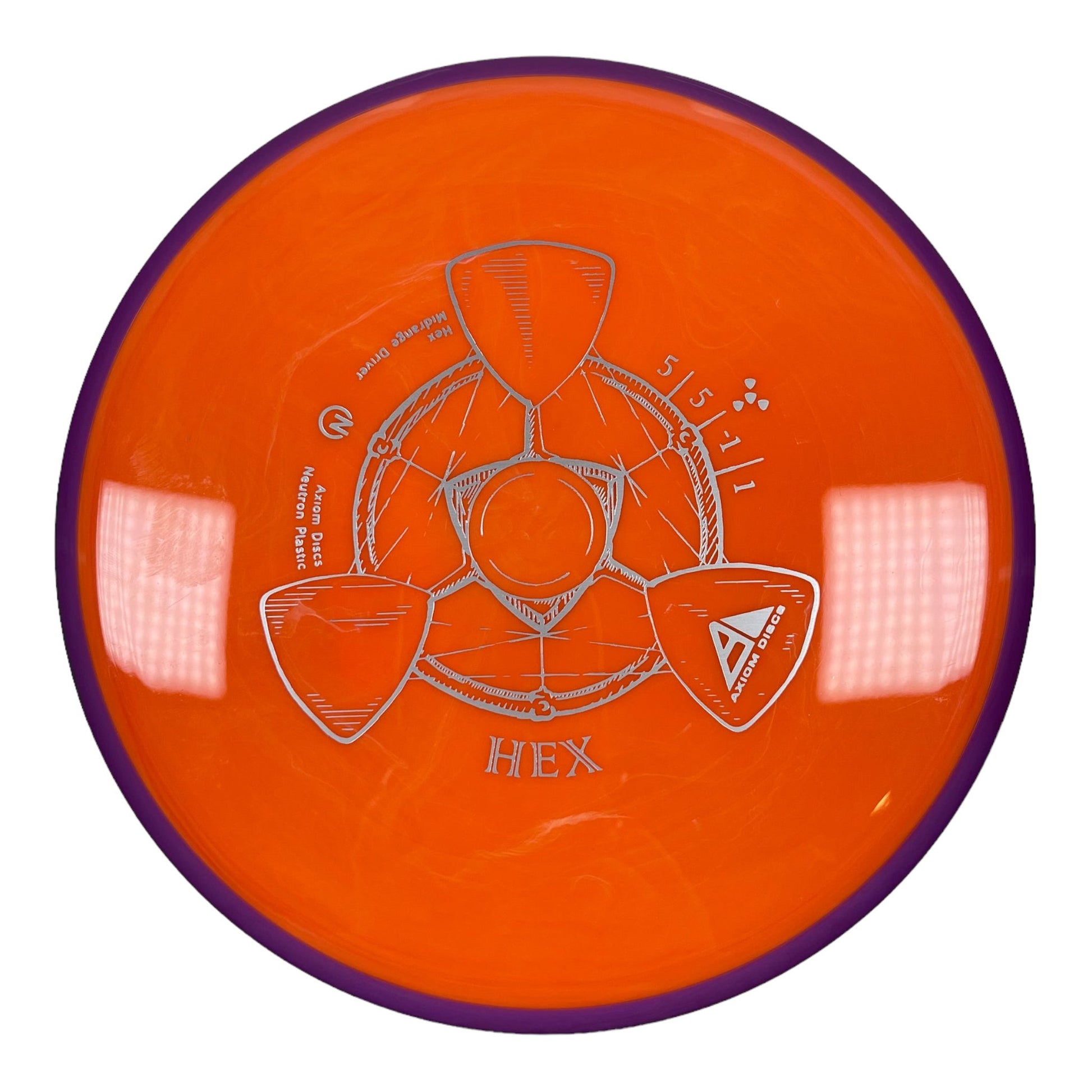 Axiom Discs Hex | Neutron | Orange/Purple 169-174g Disc Golf