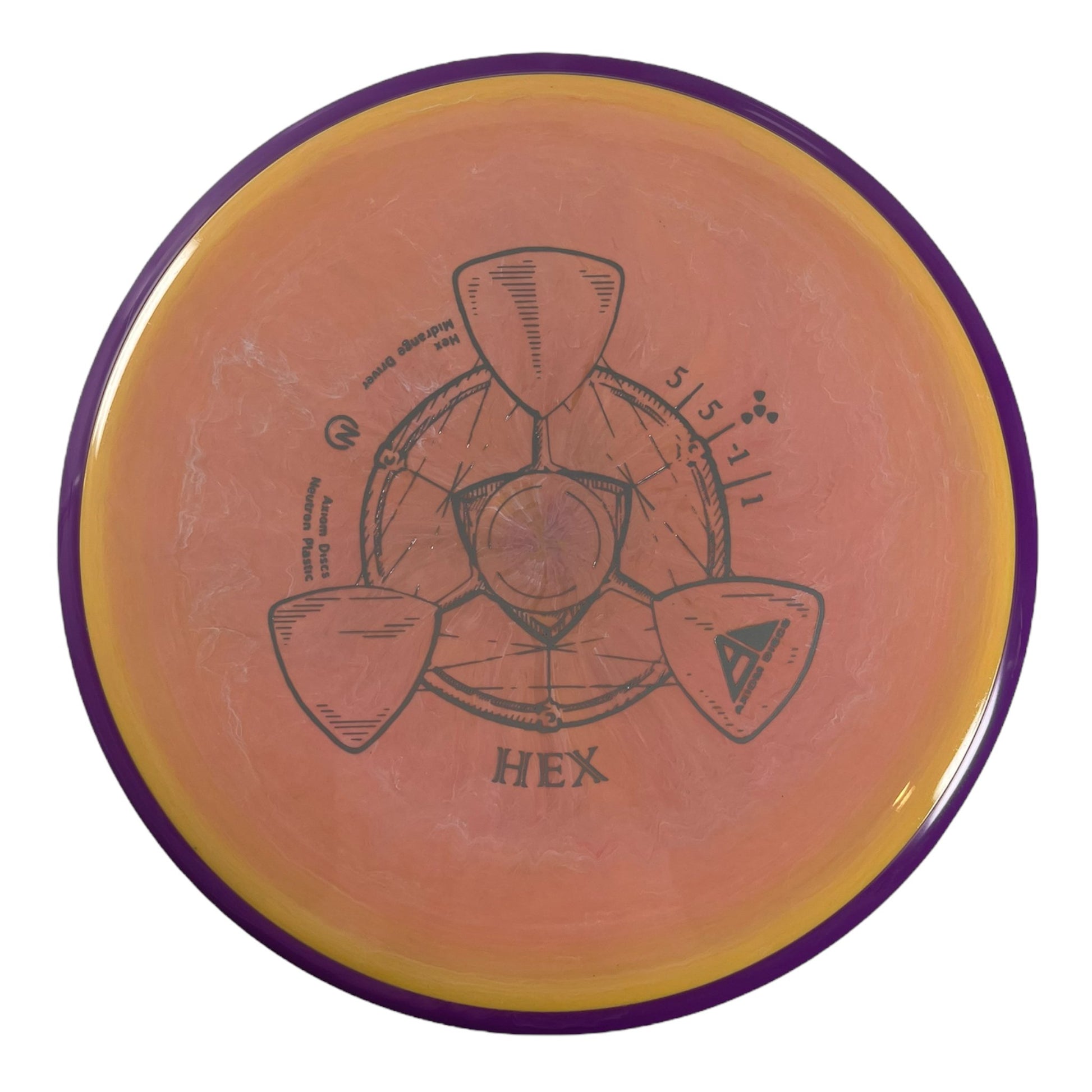 Axiom Discs Hex | Neutron | Orange/Purple 173g Disc Golf