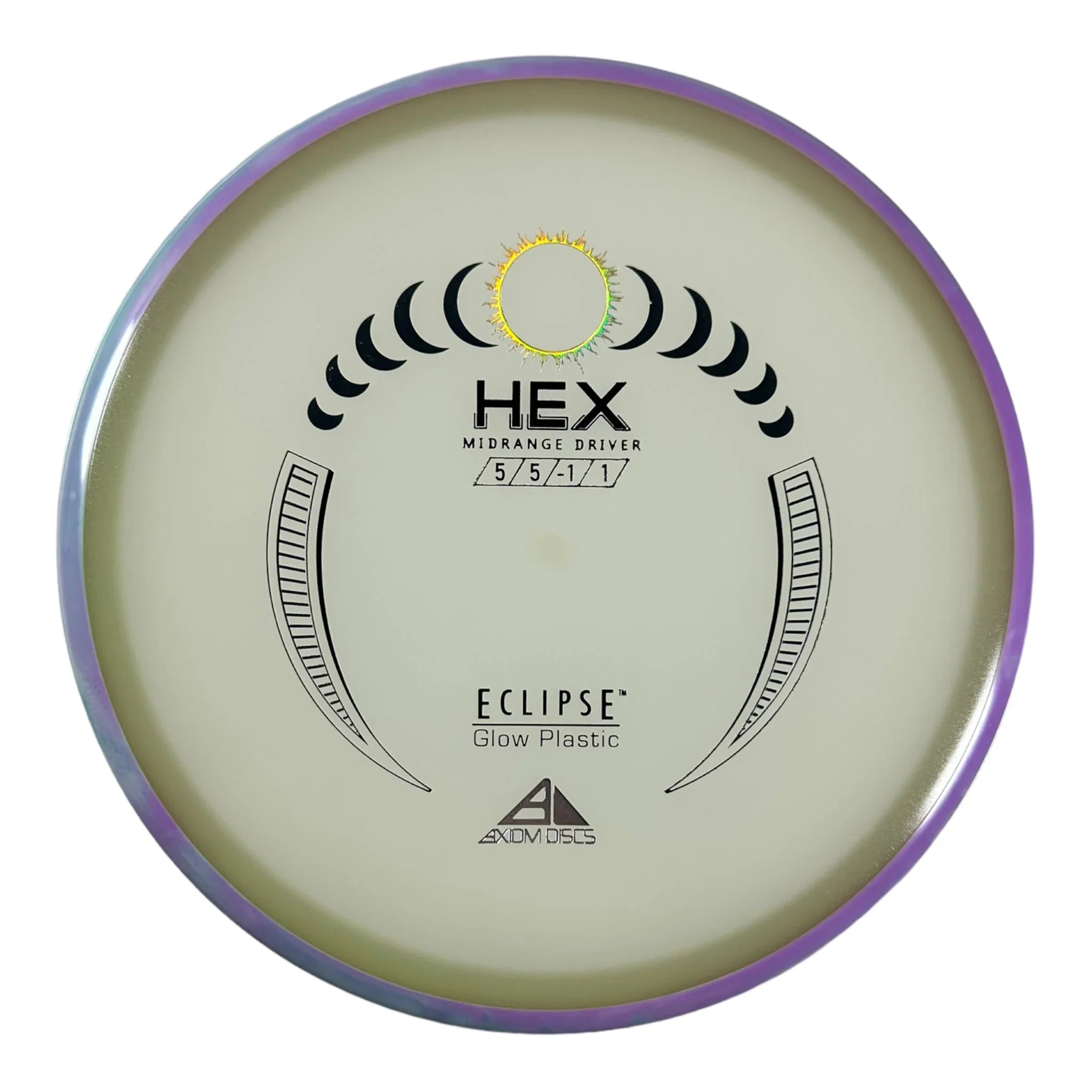 Axiom Discs Hex | Eclipse | Glow/Purple 176g Disc Golf
