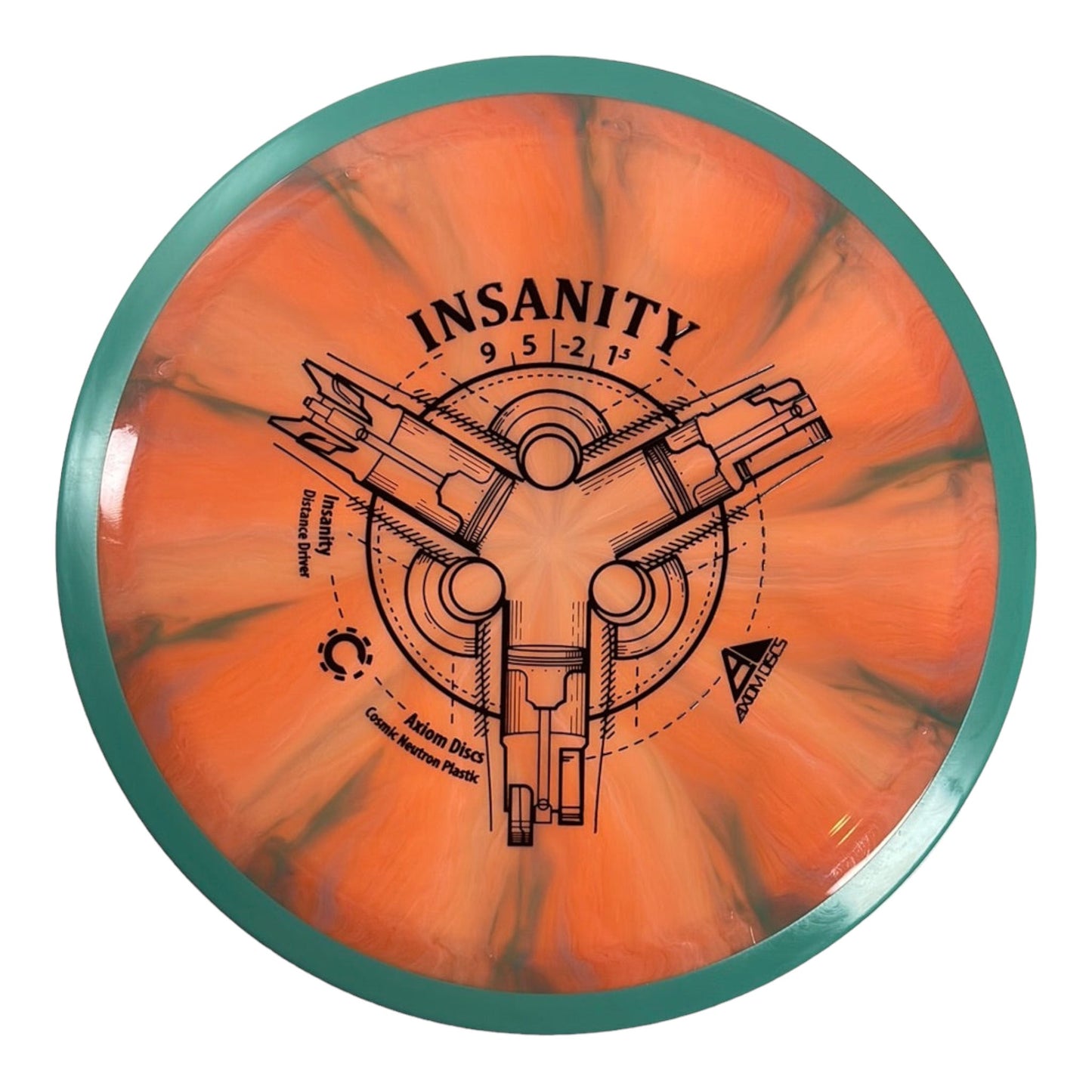 Axiom Discs Insanity | Cosmic Neutron | Pink/Green 166g Disc Golf