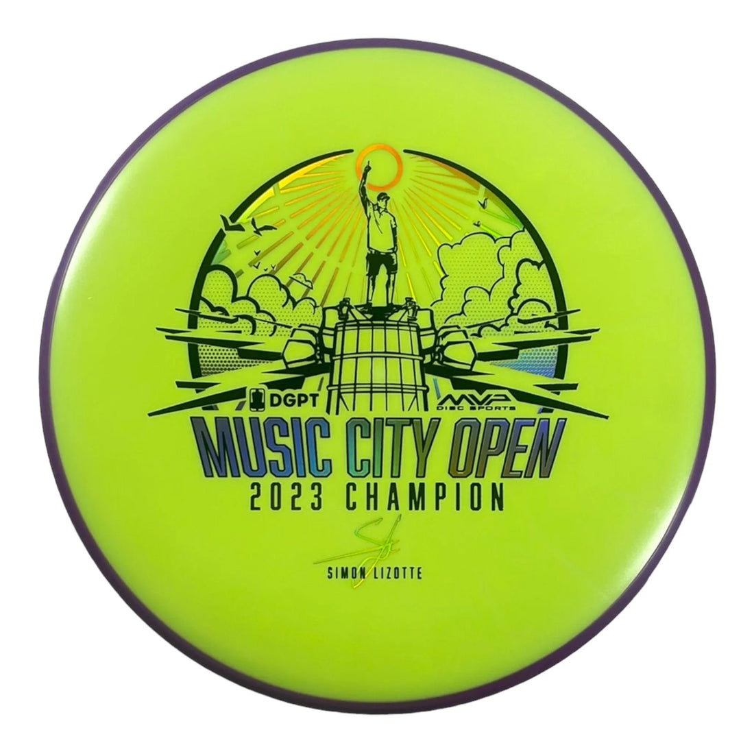 Axiom Discs Proxy | Fission | Green/Purple 167g (Simon Lizotte) Disc Golf