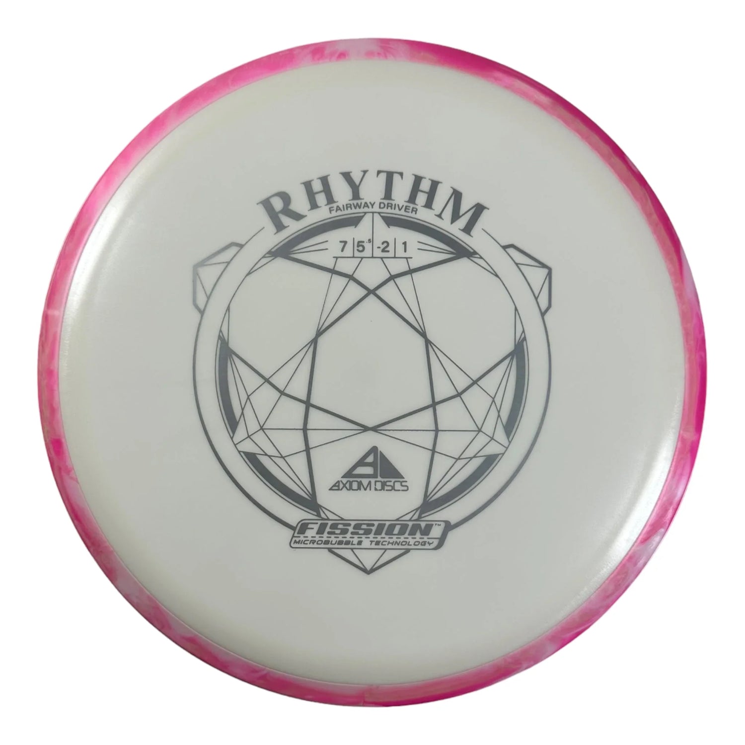Axiom Discs Rhythm | Fission | White/Pink 160g Disc Golf