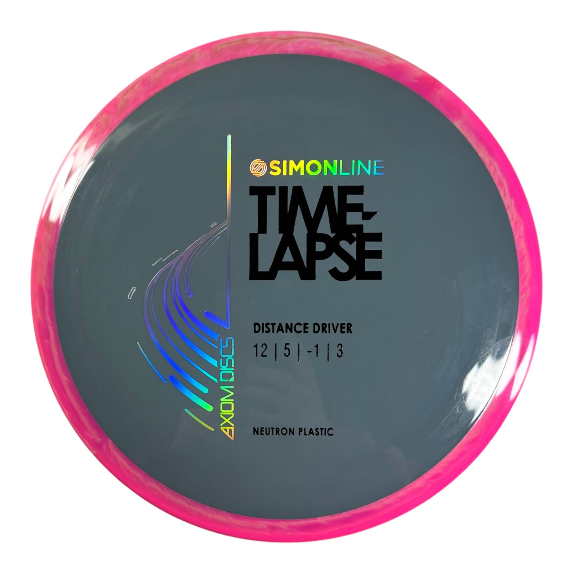 Axiom Discs Time-Lapse | Neutron | Grey/Pink 173g Disc Golf