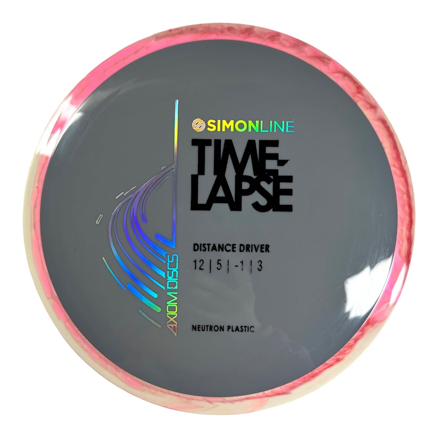 Axiom Discs Time-Lapse | Neutron | Grey/Pink 174g Disc Golf