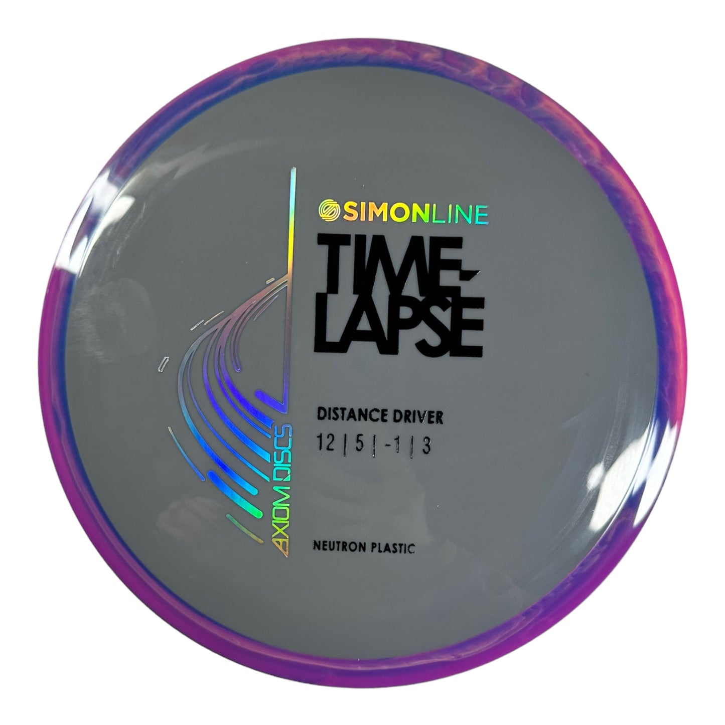 Axiom Discs Time-Lapse | Neutron | Grey/Purple 174g Disc Golf