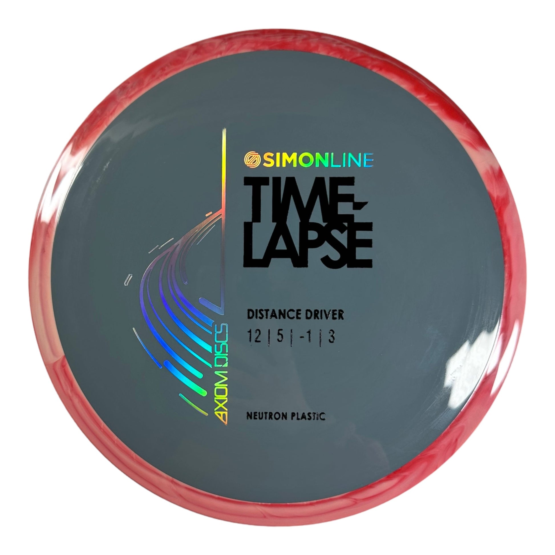 Axiom Discs Time-Lapse | Neutron | Grey/Red 174g Disc Golf