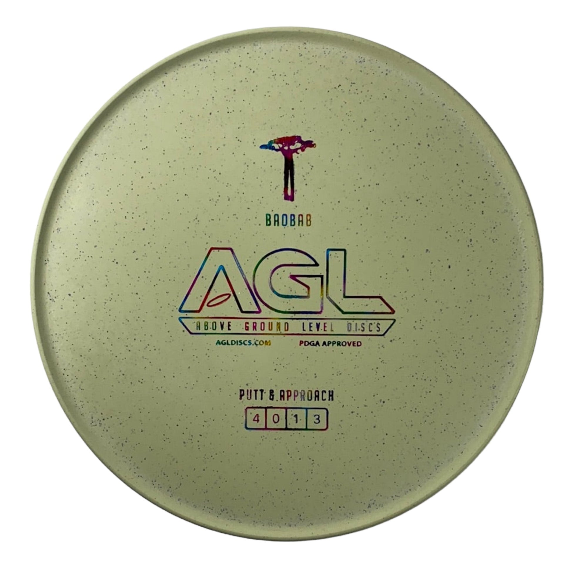 Above Ground Level Baobab | Woodland Hemp | Green/Rainbow 174g Disc Golf