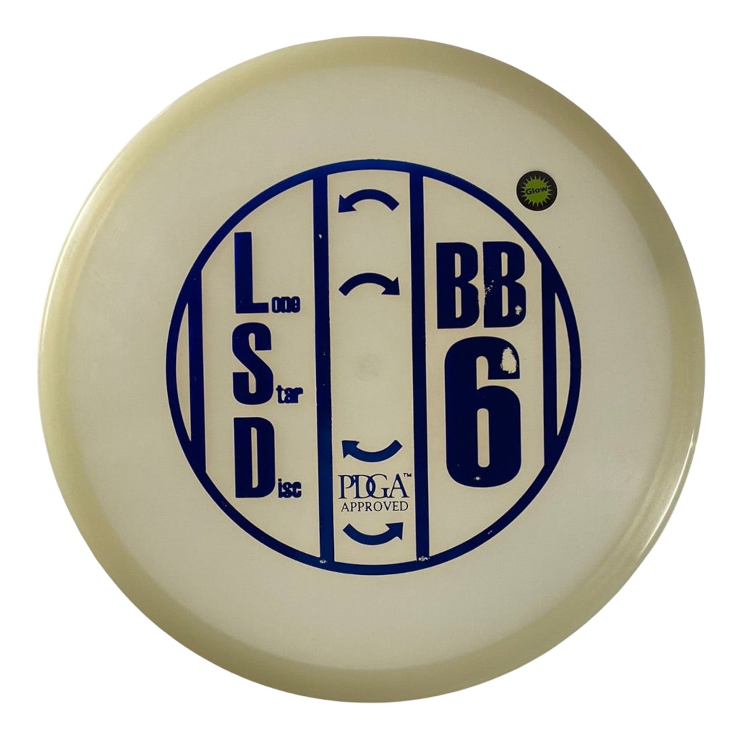 Lone Star Discs BB6 | Glow | White/Blue 171g Disc Golf