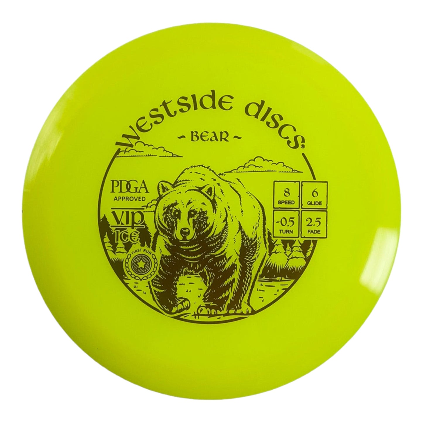 Westside Discs Bear | VIP Ice | Yellow/Red 173g Disc Golf