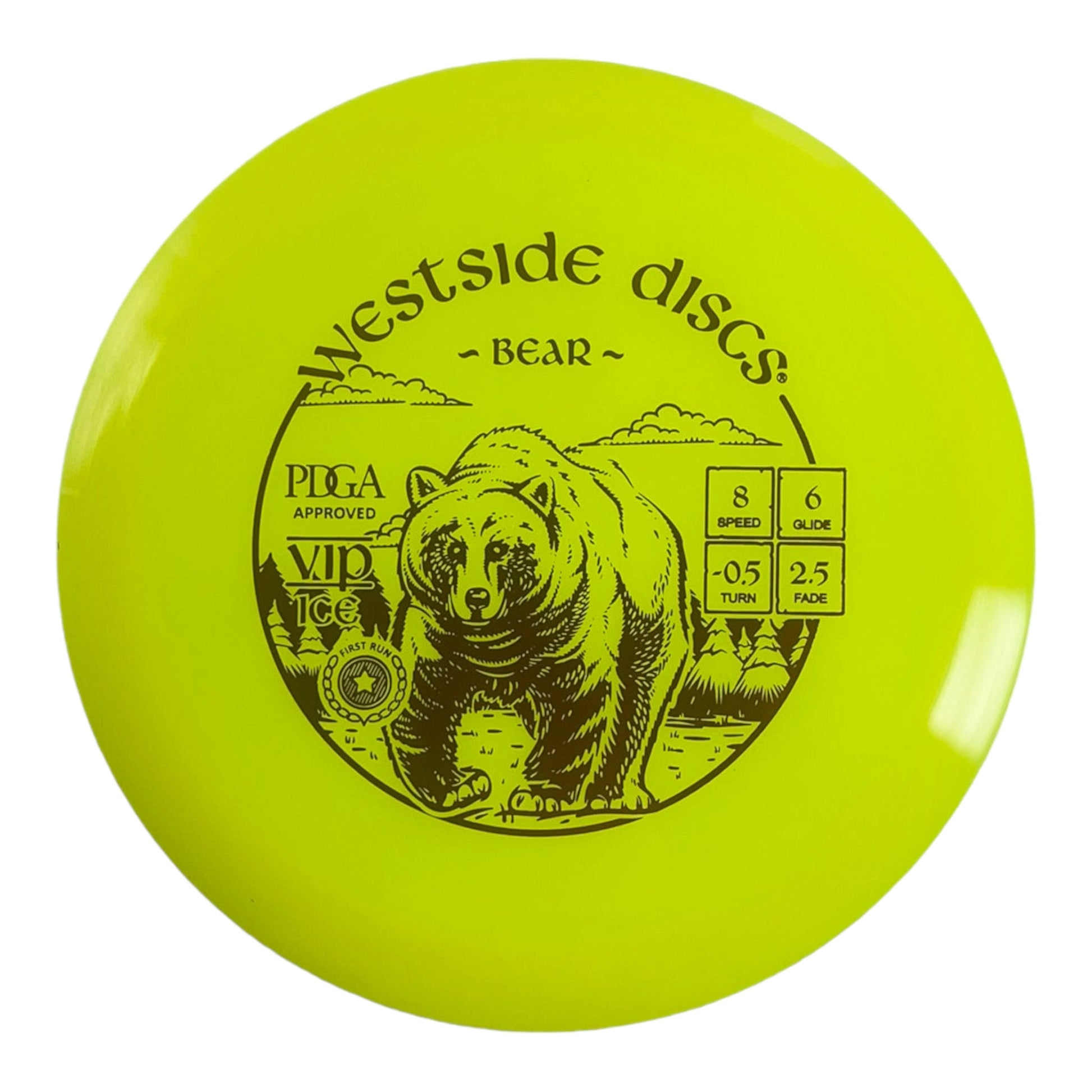 Westside Discs Bear | VIP Ice | Yellow/Red 173g Disc Golf